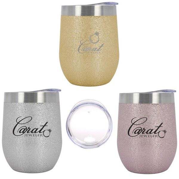 DH5549 12 Oz. Iced Out Vinay Stemless Wine Cup With Custom Imprint